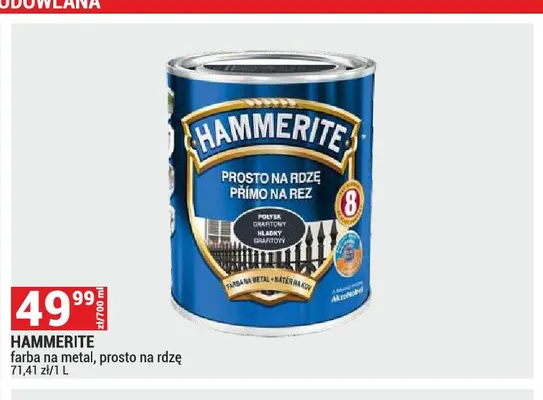 Farba na metal Hammerite Prosto na rdzę promocja w Merkury Market
