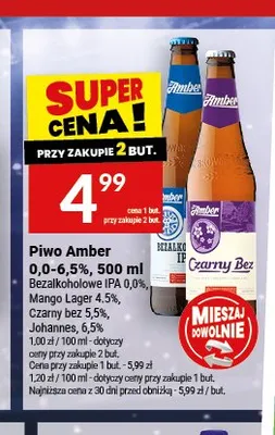 Piwo Amber Czarny Bez 5,5% promocja w Twój Market