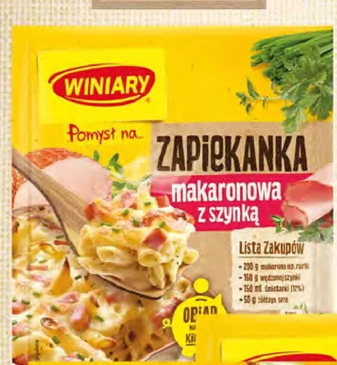 Pomysł na... Winiary Zapiekanka makaronowa z szynką promocja w Dino