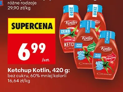 Ketchup bez cukru, 60% mniej kalorii promocja w Biedronka