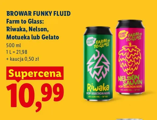 Piwo Funky Fluid Farm to Glass Gelato promocja w Lidl