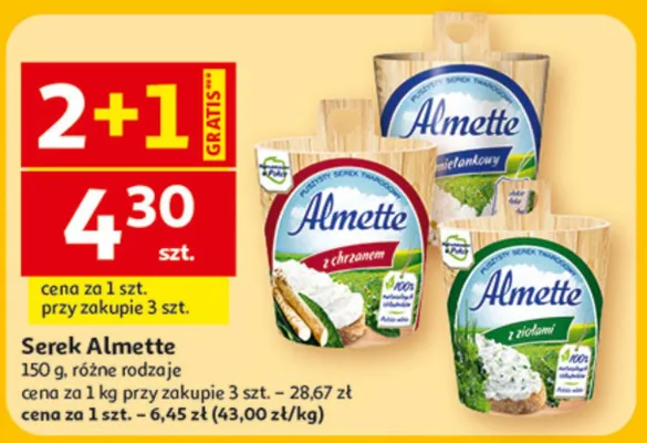 Serek, różne rodzaje promocja w Auchan