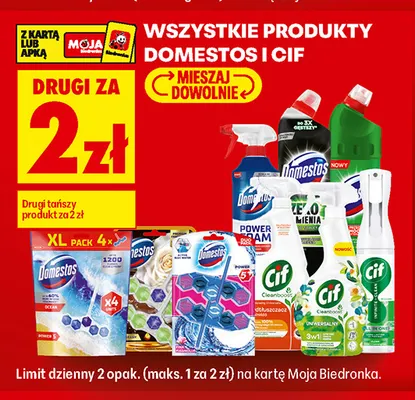 Produkty Domestos i Cif promocja w Biedronka