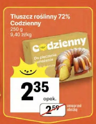Tłuszcz roślinny 72% Codzienny promocja w Delikatesy Centrum