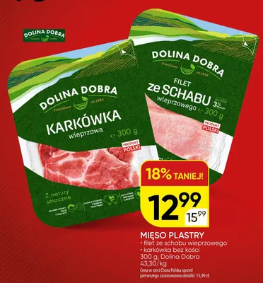 Karkówka wieprzowa bez kości Dolina Dobra promocja w Chata Polska