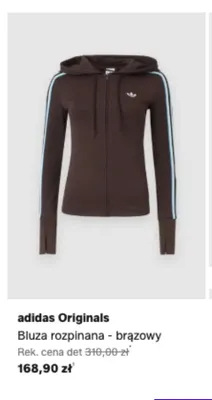 Bluza rozpinana adidas Originals brązowy promocja w Lounge by Zalando