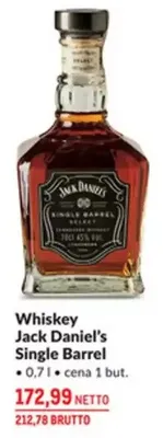 Whiskey Jack Daniel's Single Barrel promocja w Makro