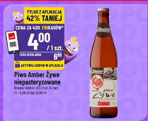Piwo Żywe niepasteryzowane promocja w POLOmarket