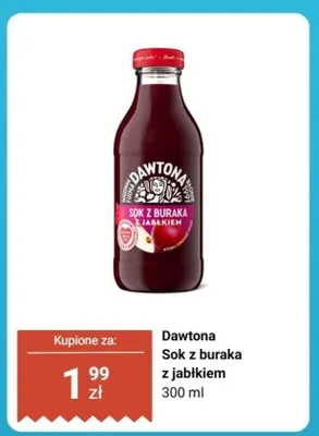 Sok z buraka z jabłkiem Dawtona promocja w Biedronka