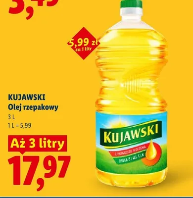 Olej rzepakowy Kujawski promocja w Lidl