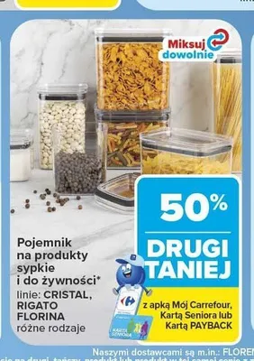 Pojemnik na produkty sypkie i do żywności Florina Cristal promocja w Carrefour