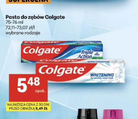 Pasta do zębów Colgate Whitening promocja w Delikatesy Centrum