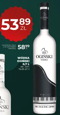 Wódka Ogiński promocja w Duży Ben