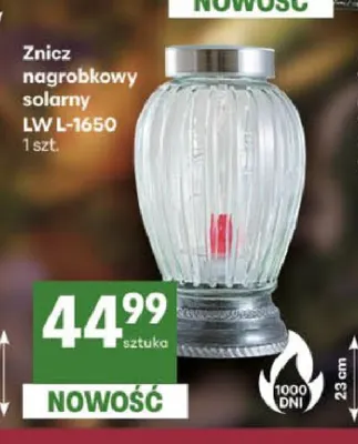 Znicz nagrobkowy solarny Lw L-1650 promocja w Delikatesy Centrum