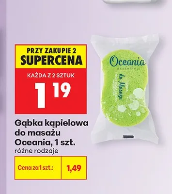Gąbka kąpielowa do masażu Oceania promocja w Biedronka