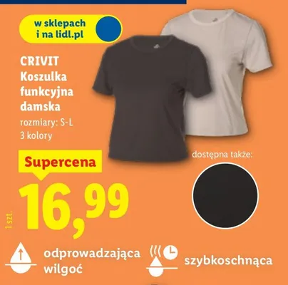 Koszulka funkcyjna damska Crivit promocja