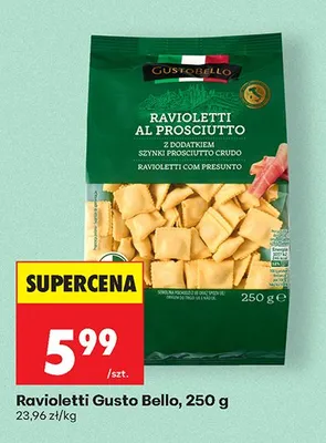 Makaron nadziewany Ravioletti al prosciutto promocja w Biedronka