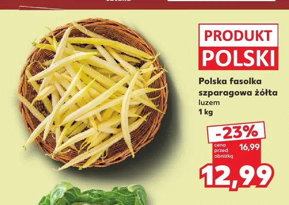 Fasolka szparagowa żółta polska promocja w Kaufland