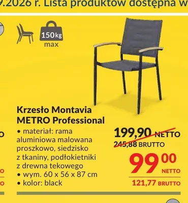 Krzesło Montavia Metro Professional promocja w Makro