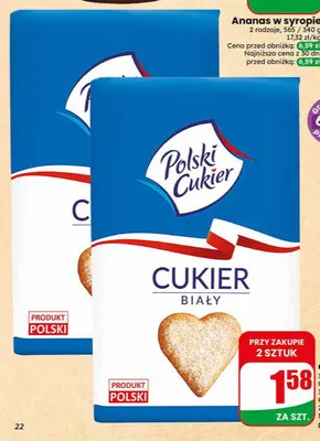 Cukier biały Polski Cukier promocja w Dino