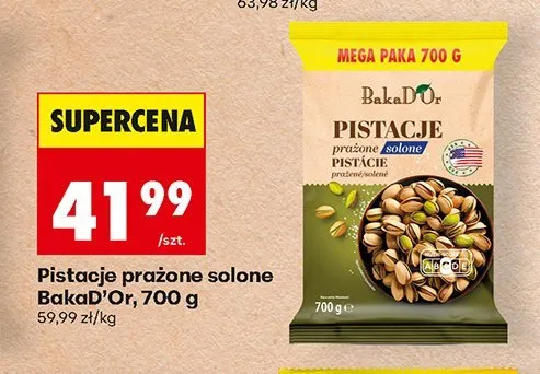 Pistacje prażone solone BakaD'Or promocja w Biedronka