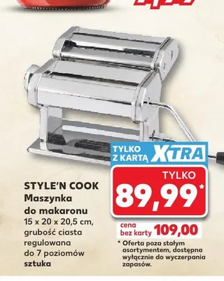 Maszynka do makaronu Style'n Cook promocja w Kaufland