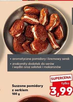 Suszone pomidory z serkiem promocja w Kaufland