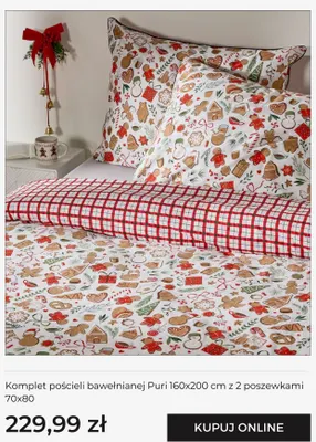 Komplet pościeli bawełnianej Puri 160x200 cm z 2 poszewkami 70x80 Home & You promocja w home&you