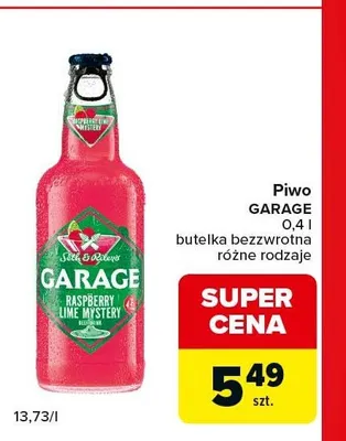 Piwo Garage Raspberry & Lime Mystery promocja w Carrefour Market