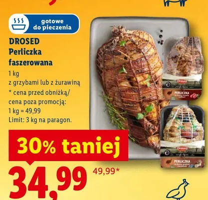 Perliczka faszerowana, z grzybami lub z żurawiną promocja w Lidl