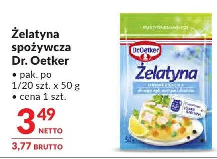 Żelatyna spożywcza Dr. Oetker promocja w Makro