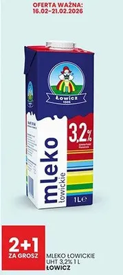 Mleko łowickie UHT 3,2% promocja w Wafelek