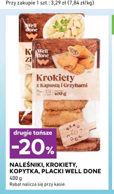 Placki Well Done promocja w Stokrotka