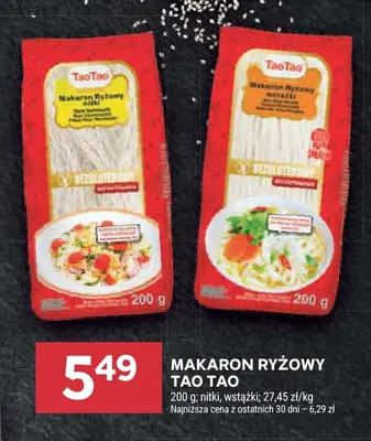 Makaron ryżowy nitki Tao promocja w Stokrotka