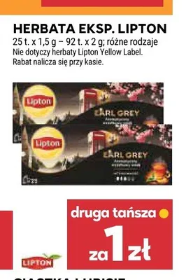 Herbata ekspresowa Lipton Earl Grey promocja w Stokrotka