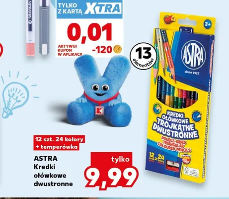 Kredki ołówkowe dwustronne Astra 12 sztuk promocja w Kaufland