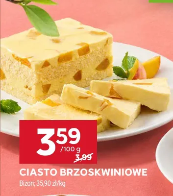 Ciasto brzoskwiniowe Bizon promocja w Stokrotka