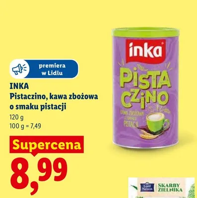 Kawa zbożowa Inka Pistaczino o smaku pistacji promocja w Lidl