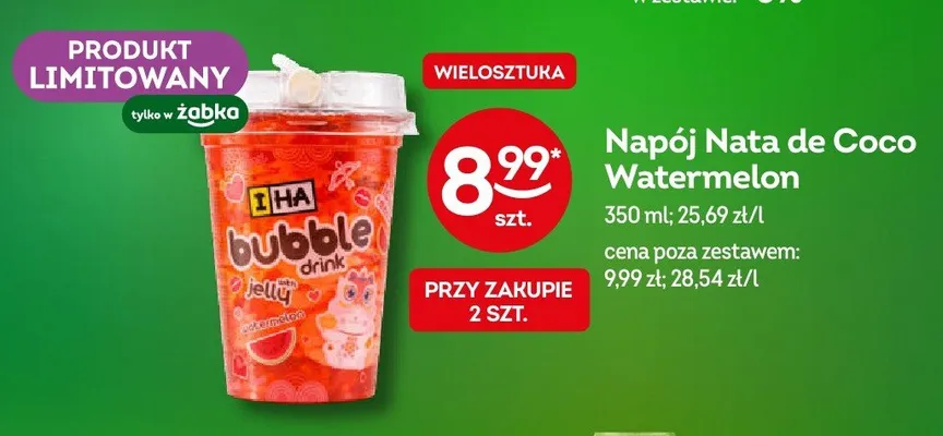 Napój Nata de Coco Watermelon 350ml promocja w Żabka