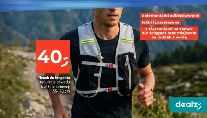 Plecak do biegania promocja w Dealz