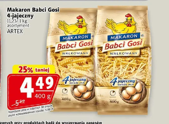 Makaron Babci Gosi 4-jajeczny promocja w Prim Market
