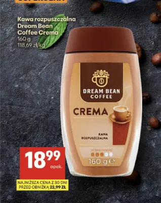 Kawa rozpuszczalna Dream Bean Coffee Crema promocja w Delikatesy Centrum