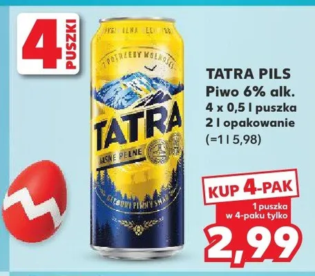 Piwo 6% alk. promocja w Kaufland