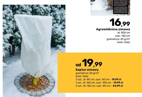 Kaptur zimowy 2-pak 80x120 cm promocja w Bricomarche