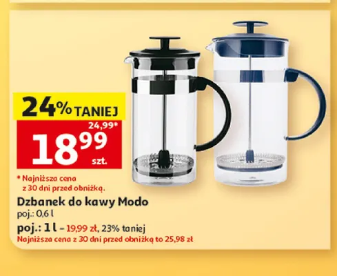 Dzbanek do kawy Modo 1 l promocja w Auchan