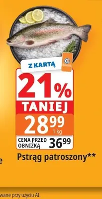 Pstrąg patroszony promocja w Leclerc
