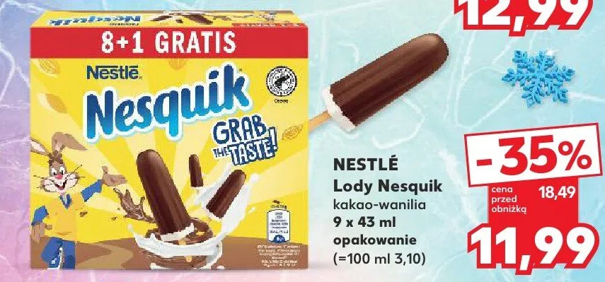 Lody Nesquik kakao-wanilia Nestlé promocja w Kaufland