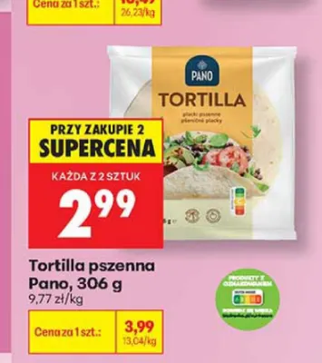 Tortilla pszenna Pano promocja w Biedronka