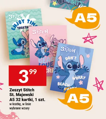 Zeszyt Stitch St. Majewski A5 32 kartki promocja w Twój Market