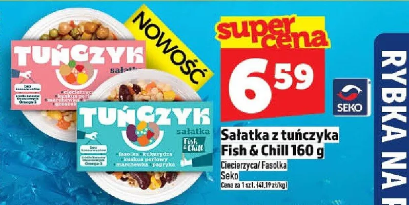 Sałatka z tuńczyka Fish & Chill Seko fasolka promocja w TOPAZ